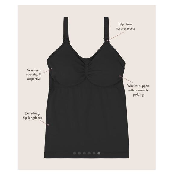Kindred Bravely Black Sublime Maternity&Nursing Tank Sz.M - Picture 5 of 13